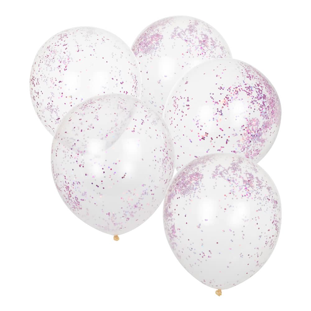 Ballonger med rosa glitter