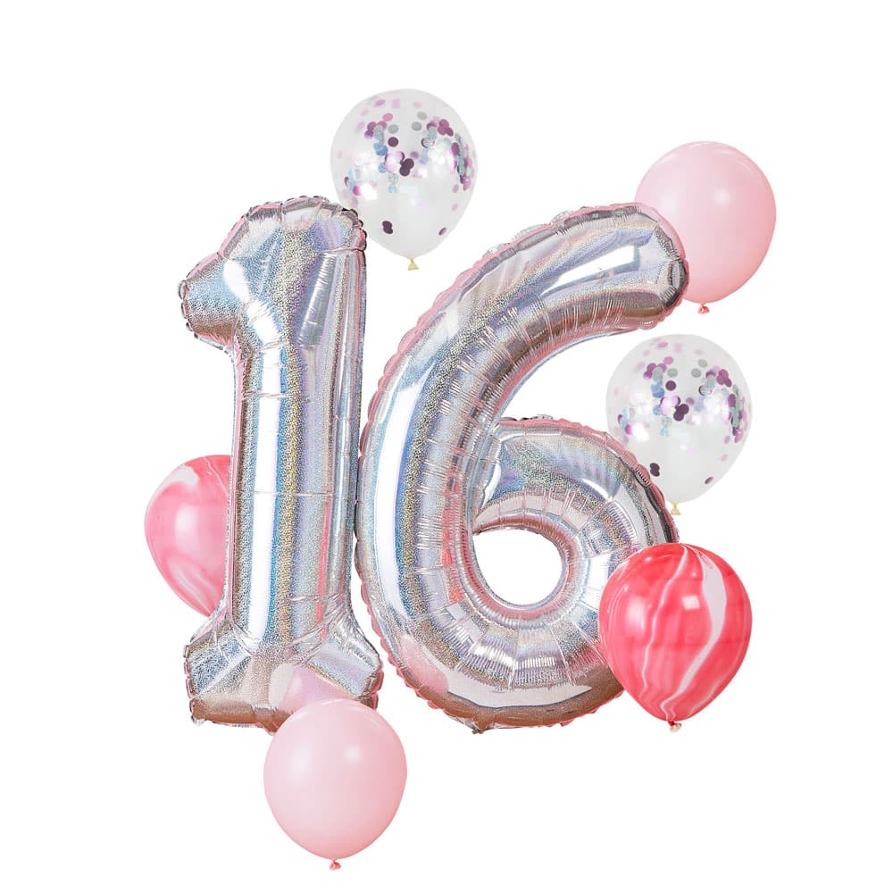16-års bursdag ballongbukett