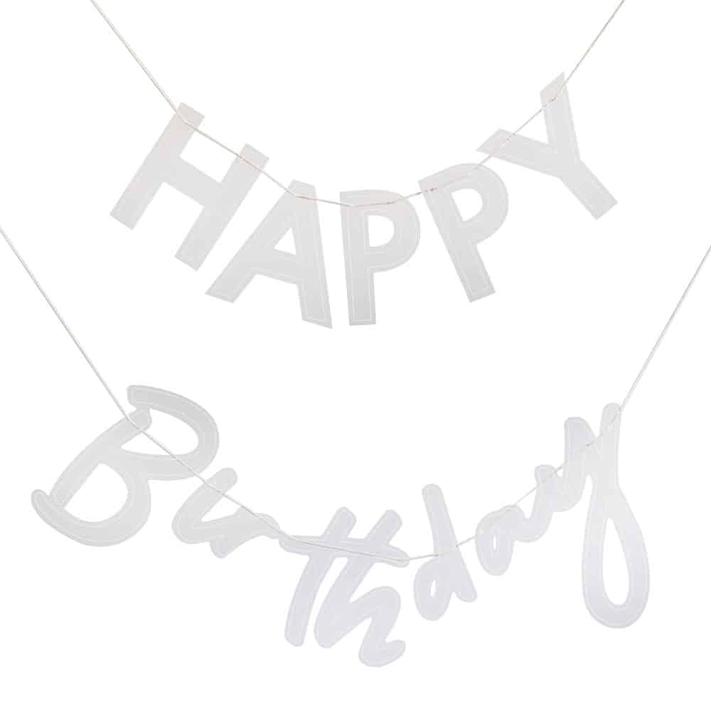 Gratulerer med dagen-bursdagsbanner i akryl