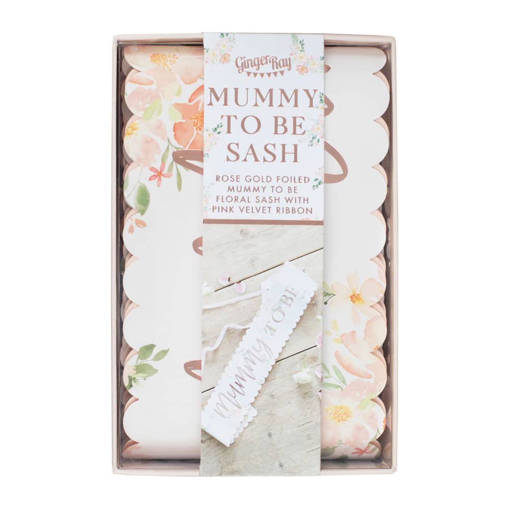 'Mummy to be' bånd i blomster tema