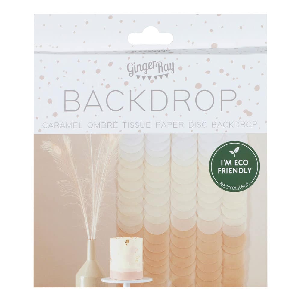 Crêpe paper backdrop neutral ombre