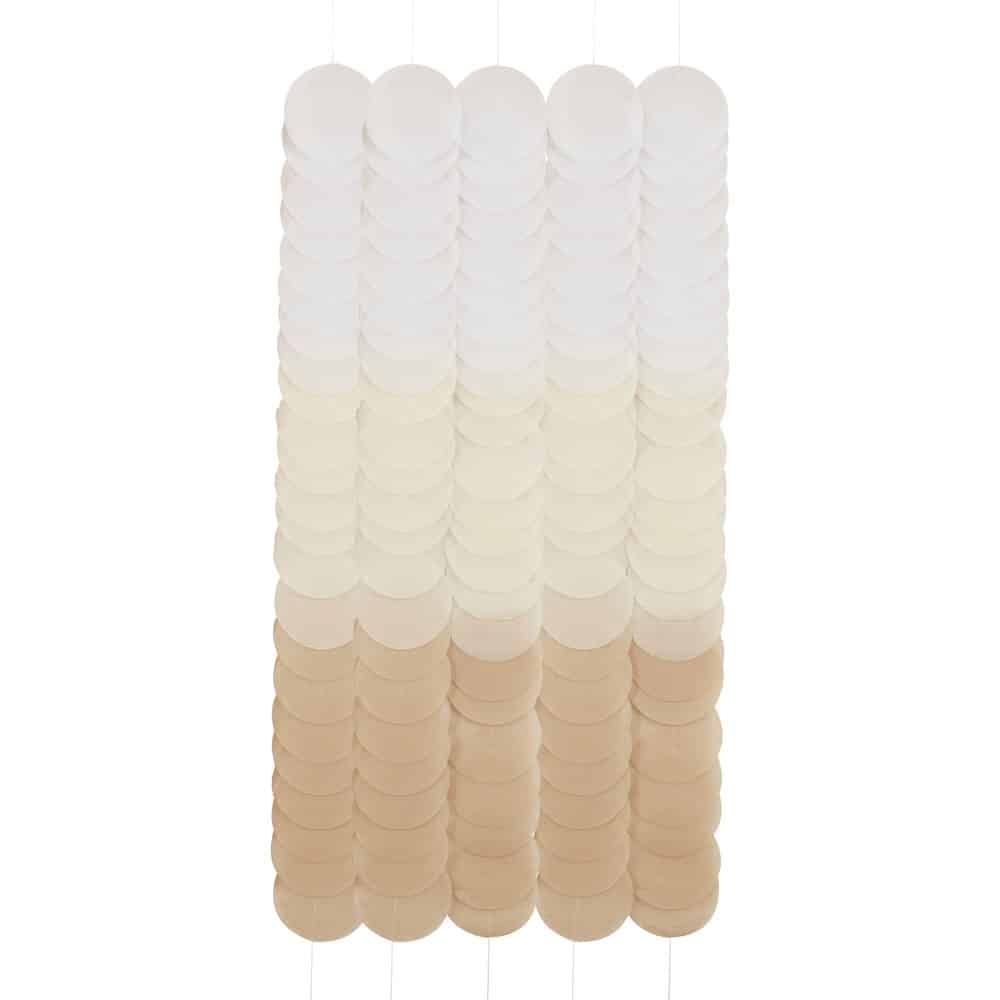 Crêpe paper backdrop neutral ombre