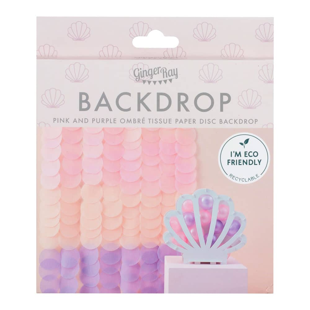 Crepepapirbakgrunn i rosa og lilla ombre