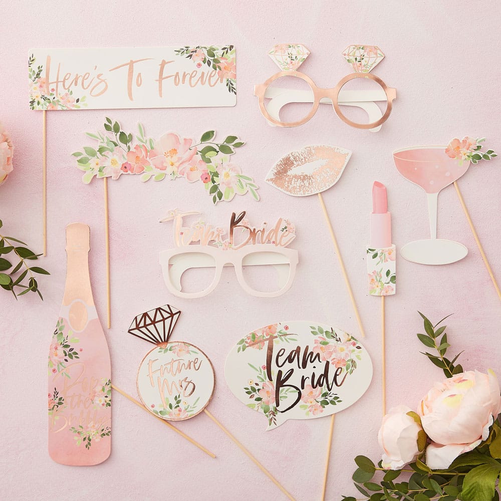 Bride to be / bridal shower rekvisitter