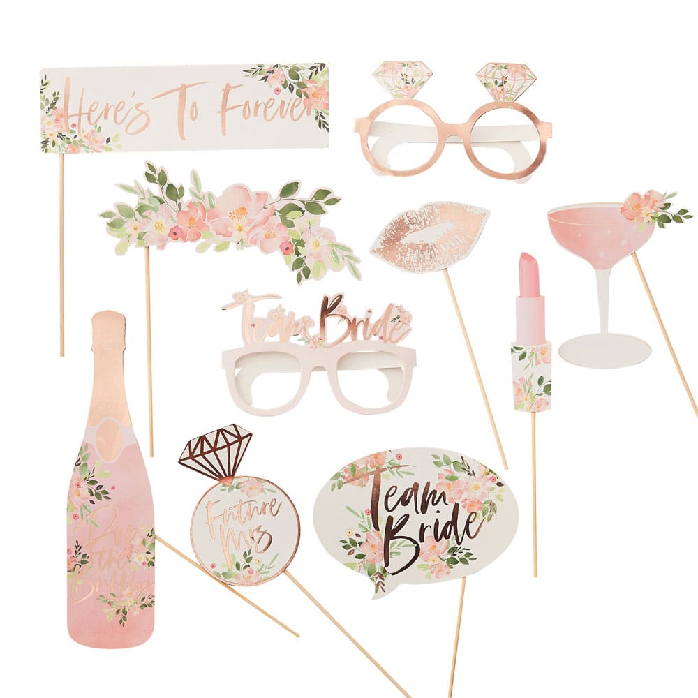 Bride to be / bridal shower rekvisitter