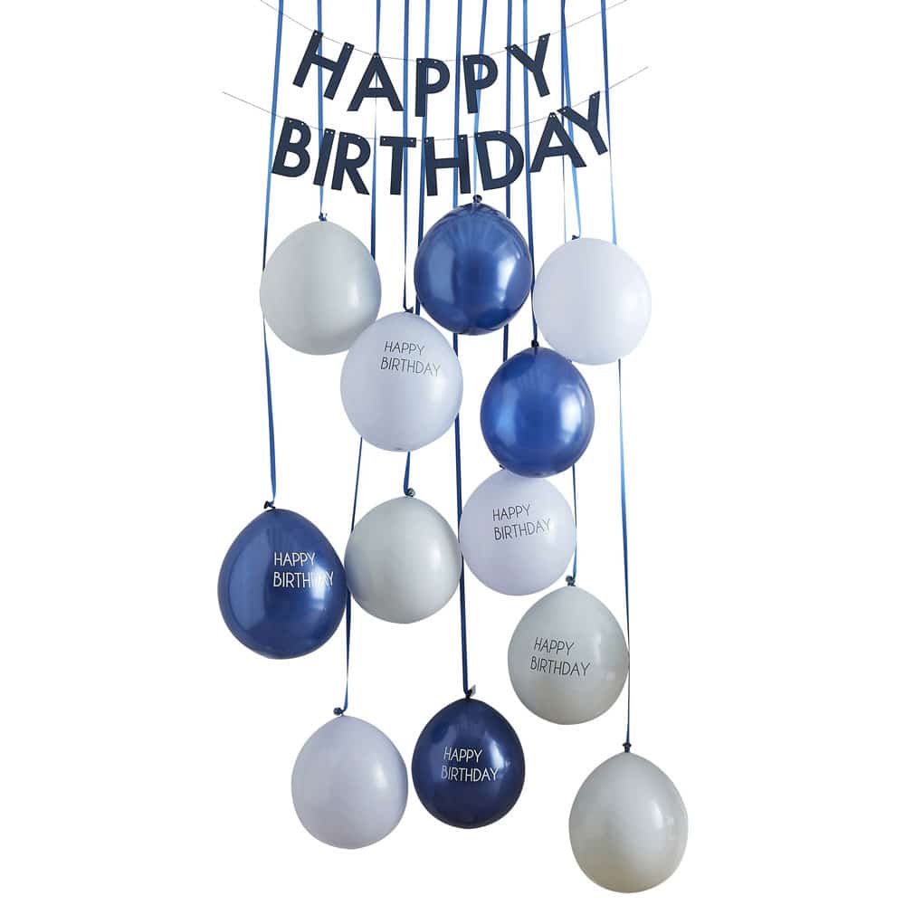 Blue Birthday Balloons for Door Hanging