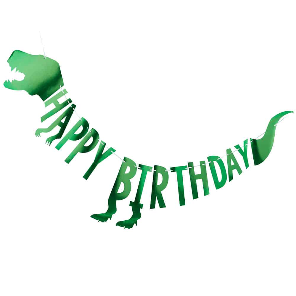 Happy Birthday dinosaur bursdagsbanner