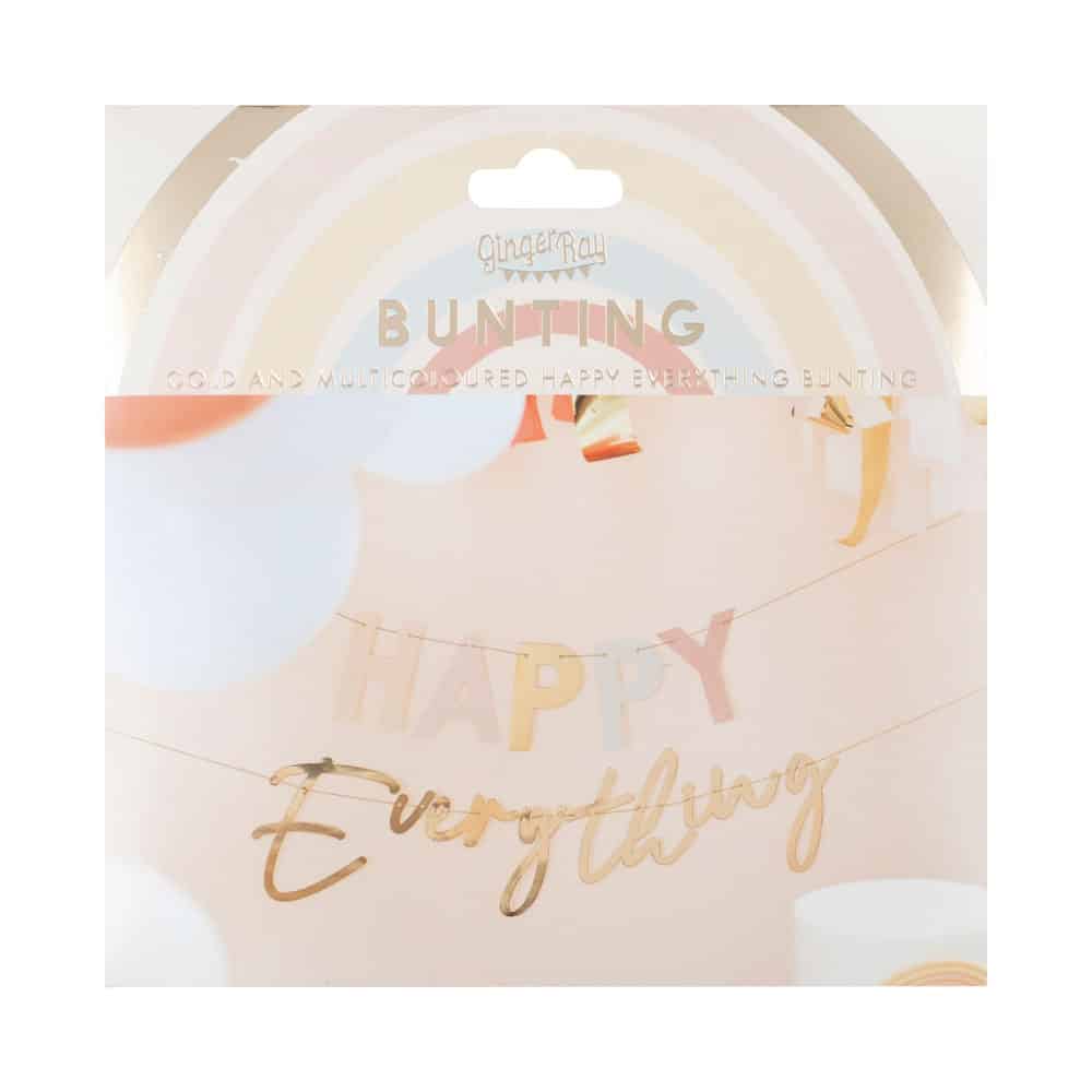 Happy Everything banner i pastell og gull