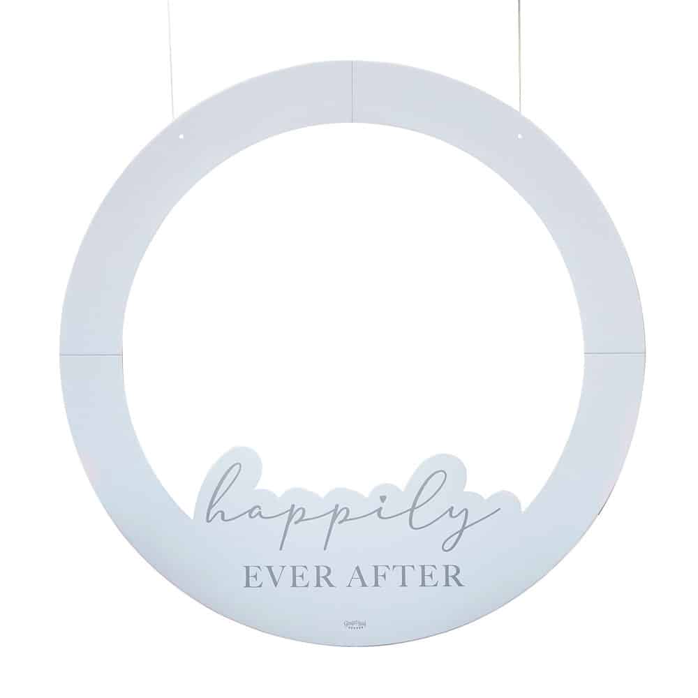 Round frame with customizable letters