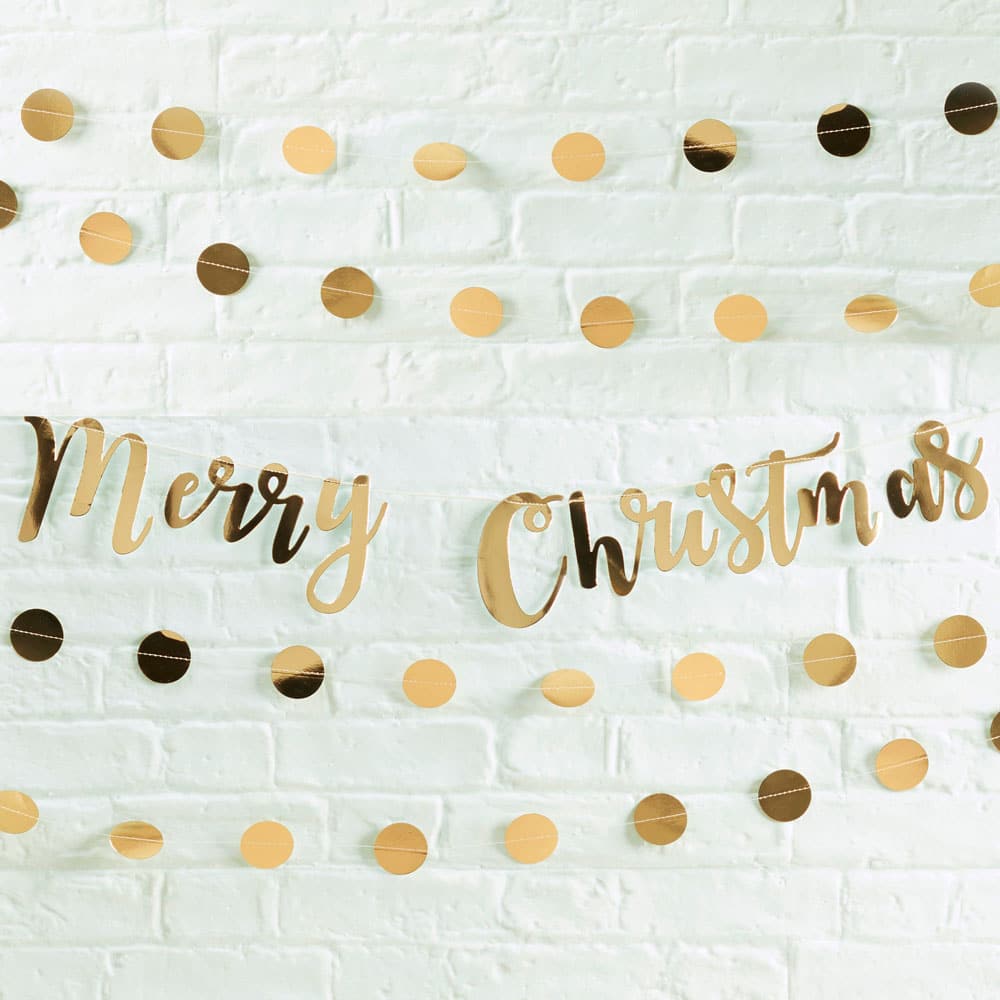God jul-banner i gull