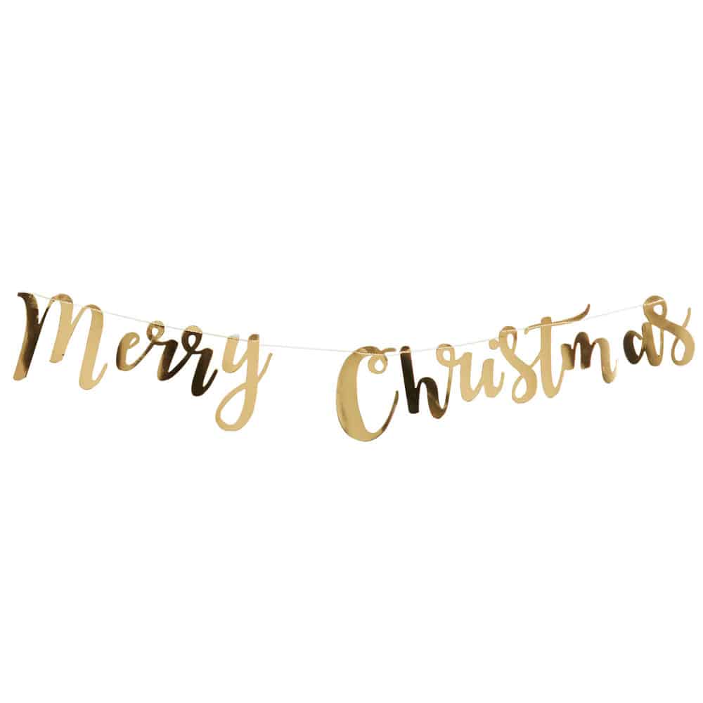 God jul-banner i gull