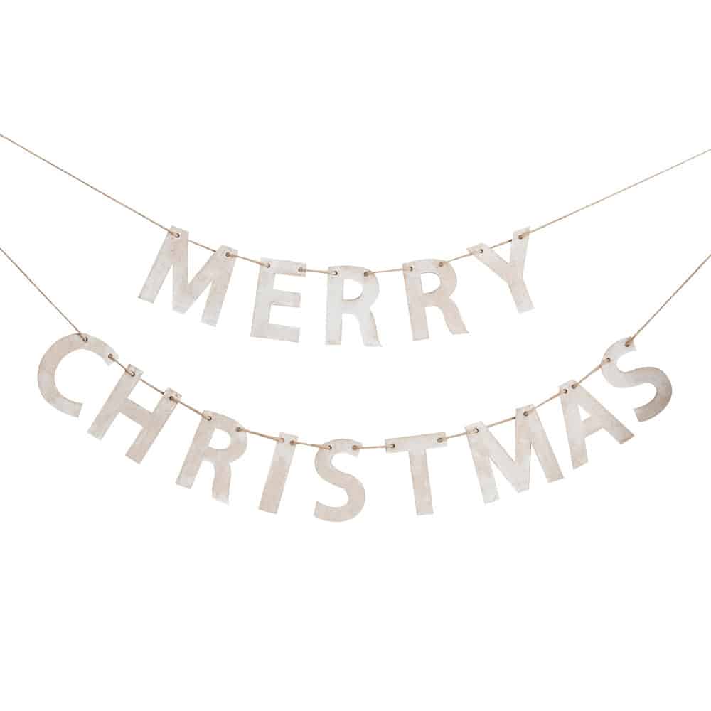 God jul-banner av rustikt tre