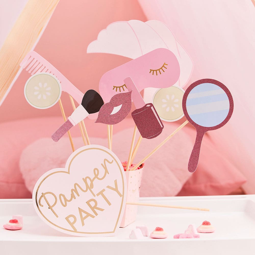 Pamper Party rekvisitter
