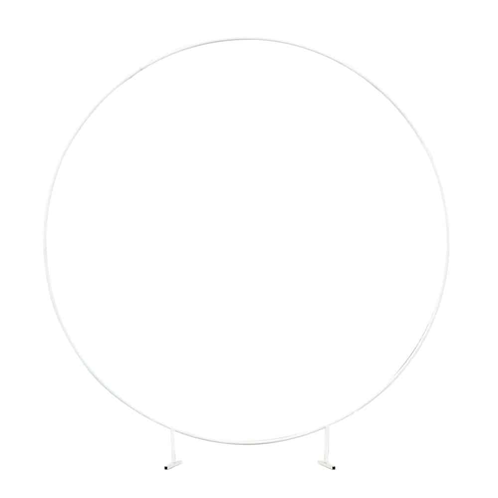 Round white stand / wedding arch