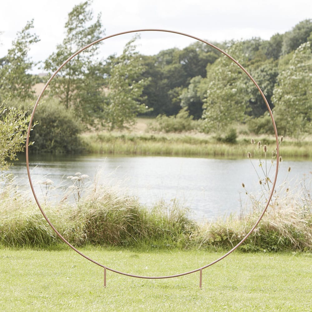Round copper stand / wedding arch