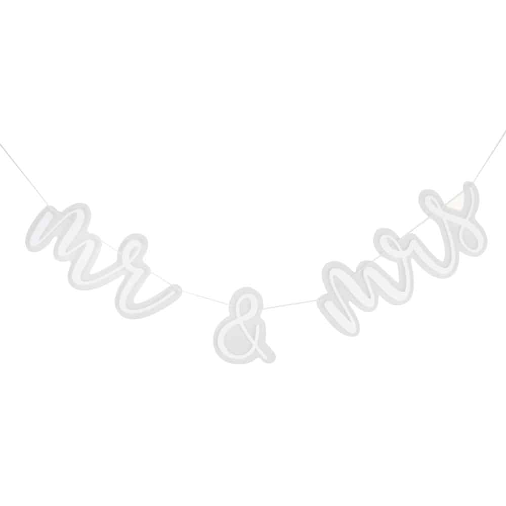 "Mr & Mrs" akryl bryllupsbanner