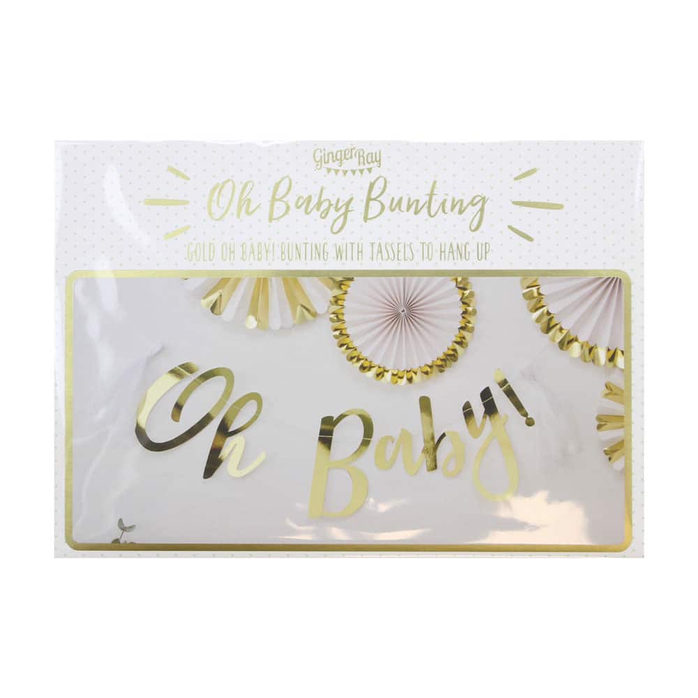 'Oh Baby' Banner i gull