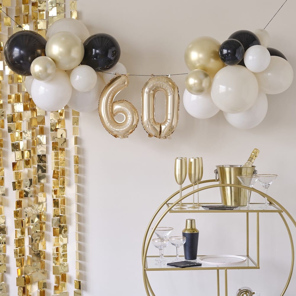 Bursdag eller diamantbryllup ballongbanner 60 år