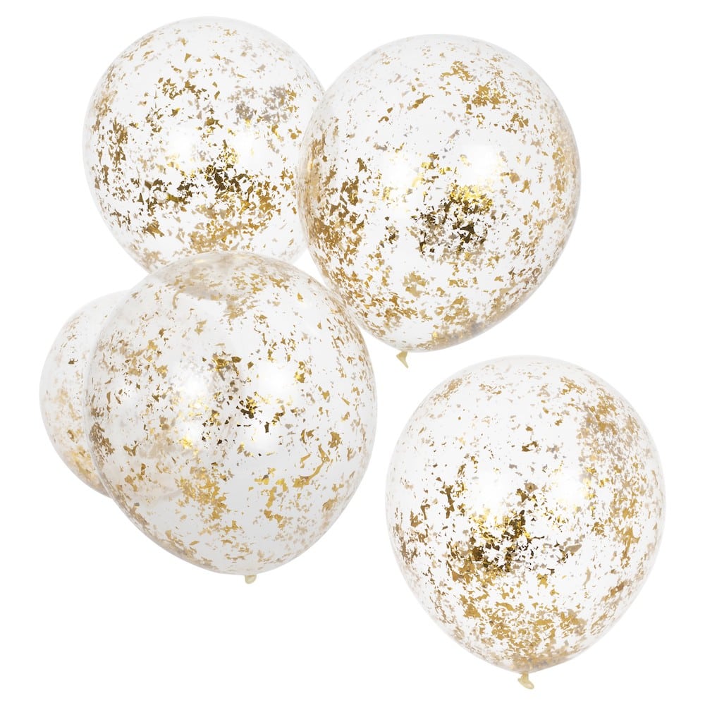 Balloons with "torn" gold confetti