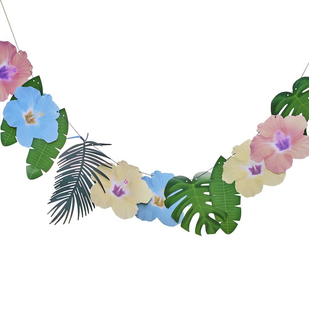 Flowers and palm banner