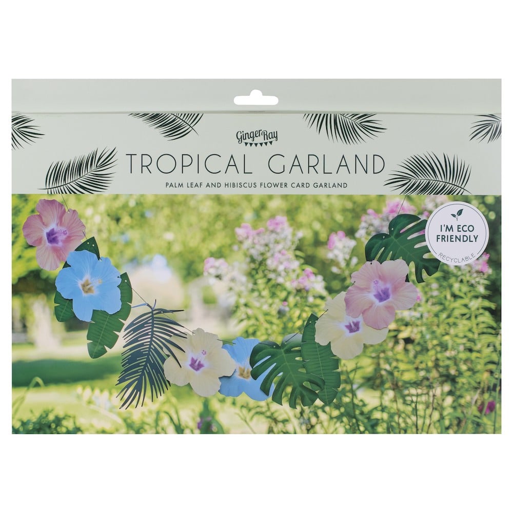 Flowers and palm banner