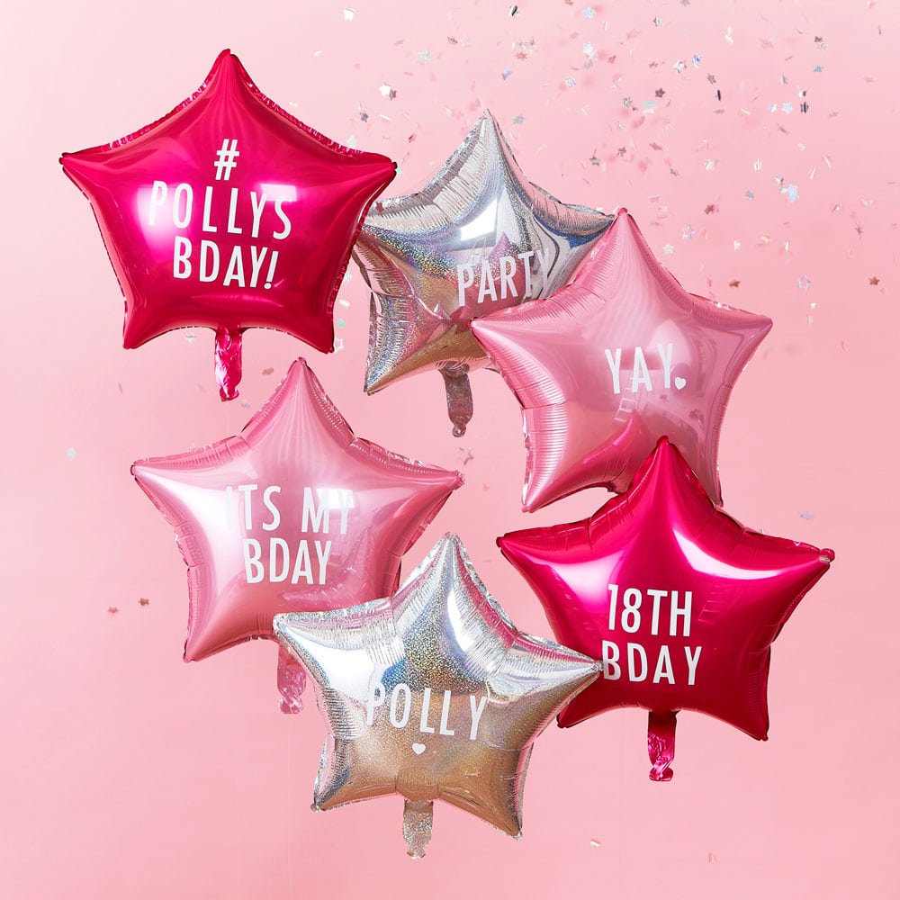 Star balloons with matching stickers