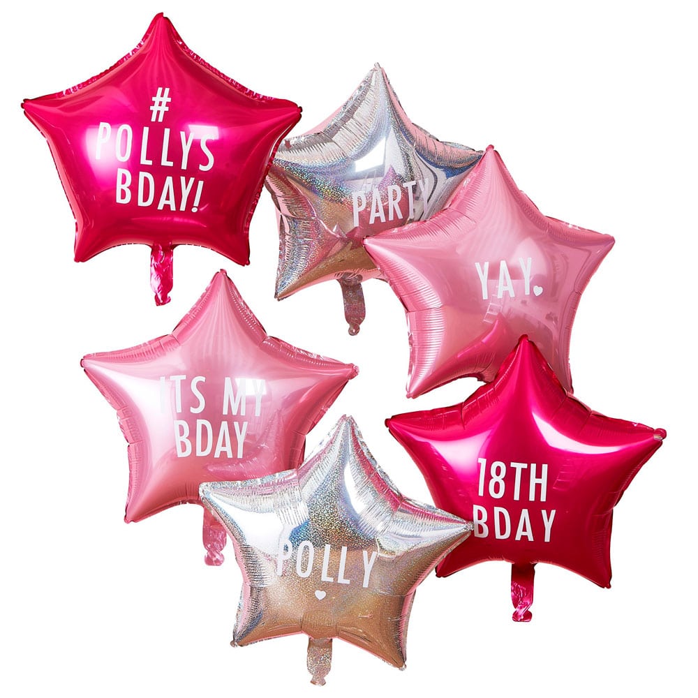 Star balloons with matching stickers