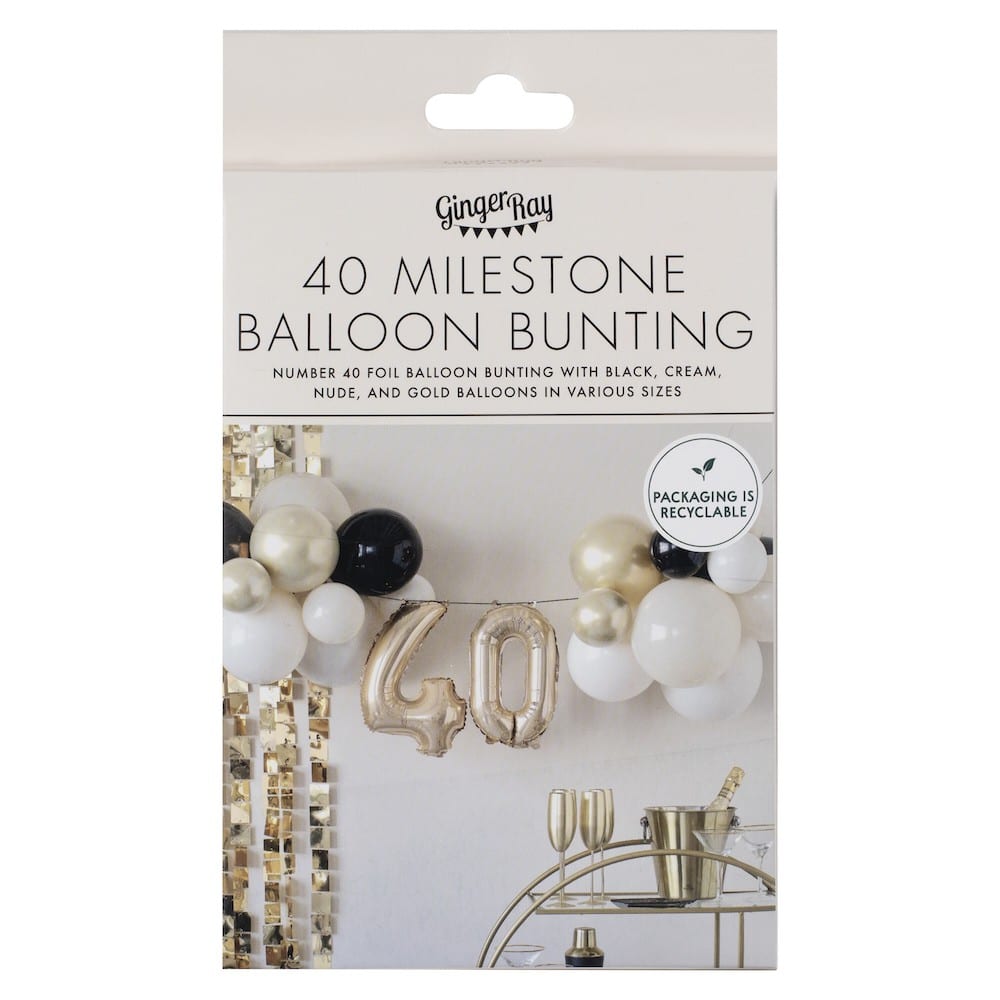 Bursdag eller rubinbryllup ballongbanner 40 år