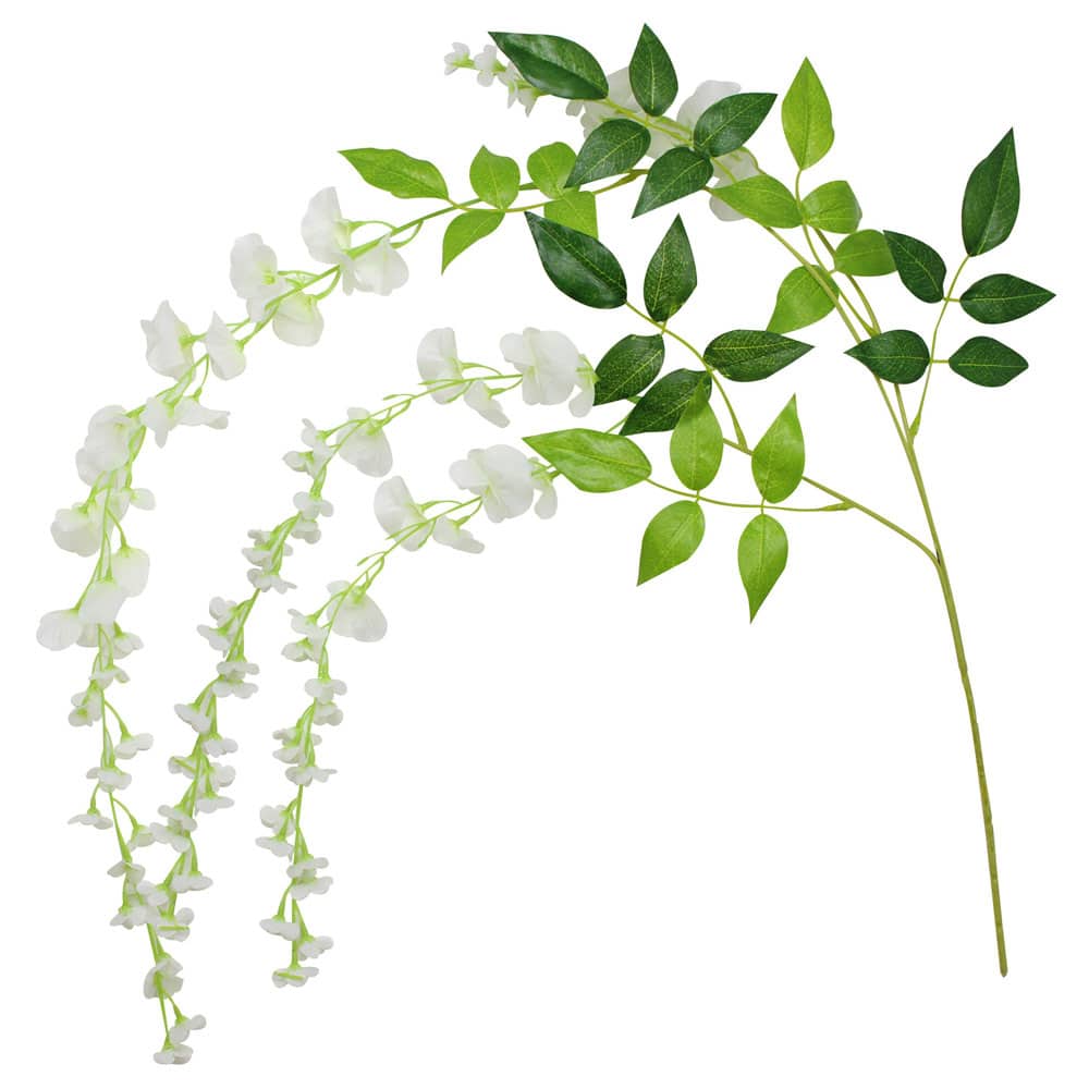 Hengende hvit blomsterdekor