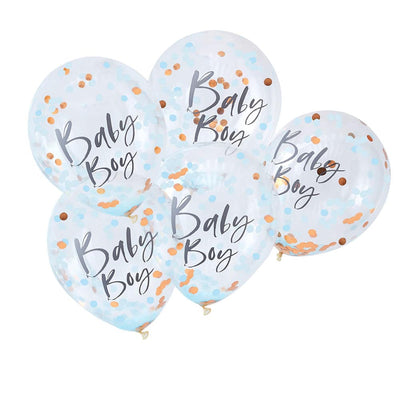 Baby boy ballonger med konfetti
