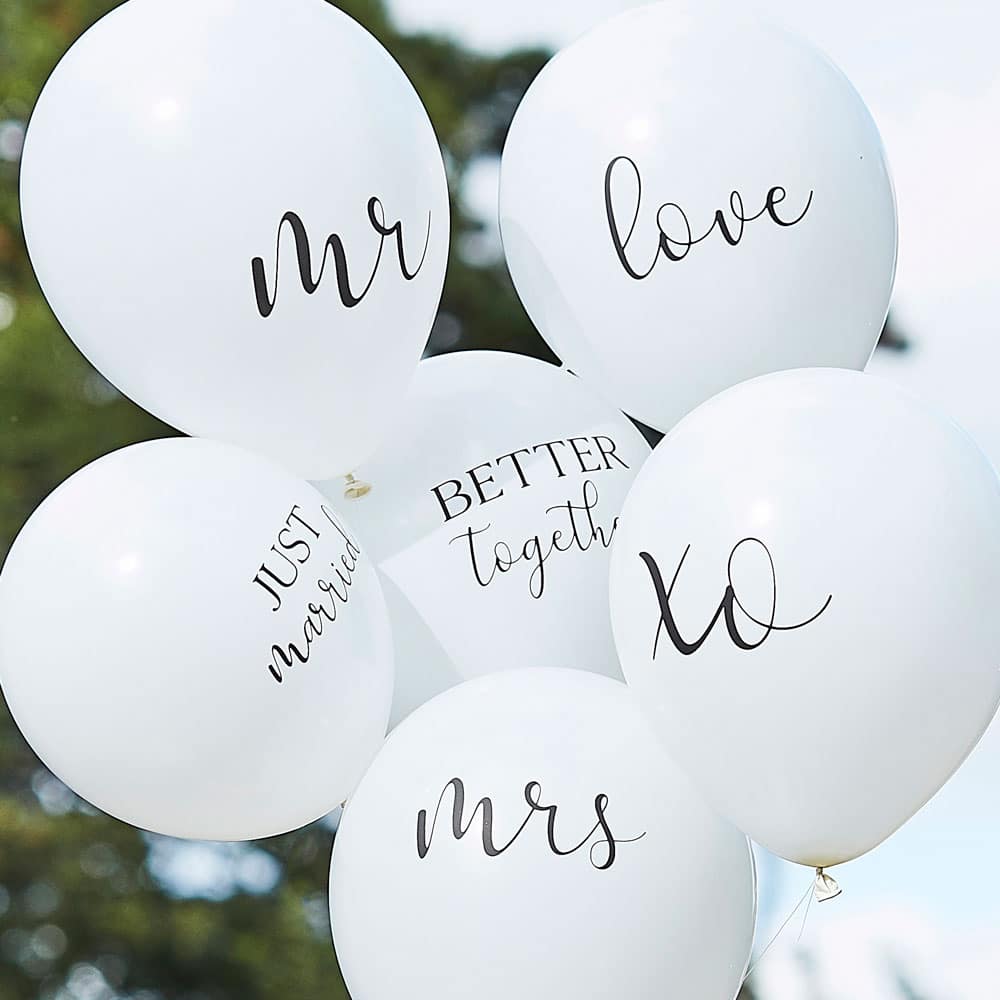 White Wedding Balloons