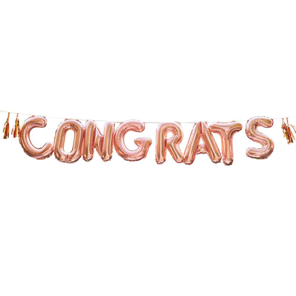 Roségull congrats banner