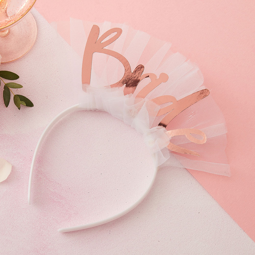 Bride pannebånd i rosa