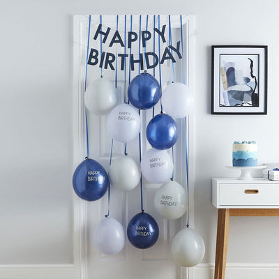 Blue Birthday Balloons for Door Hanging