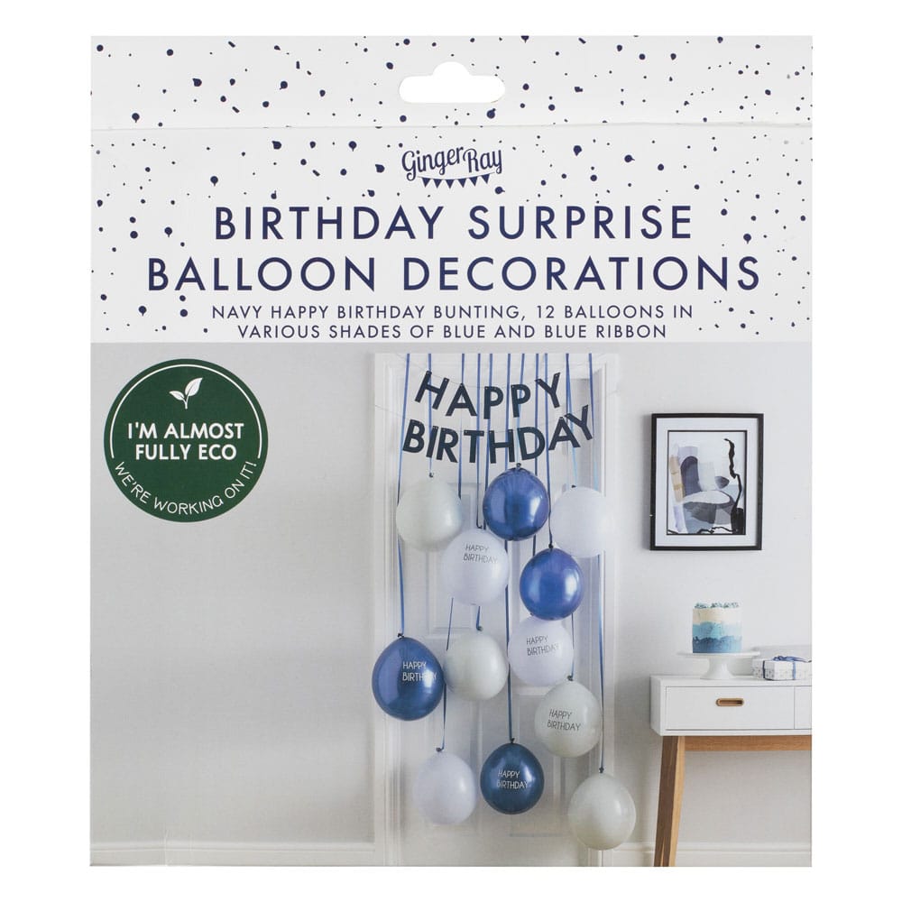 Blue Birthday Balloons for Door Hanging
