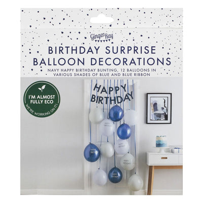 Blue Birthday Balloons for Door Hanging