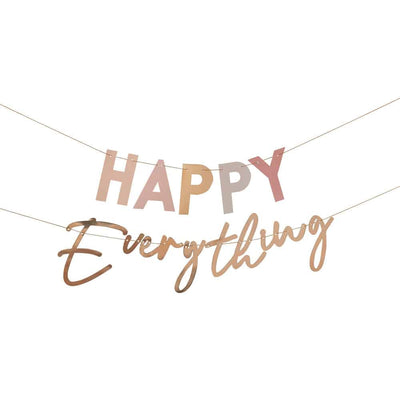 Happy Everything banner i pastell og gull