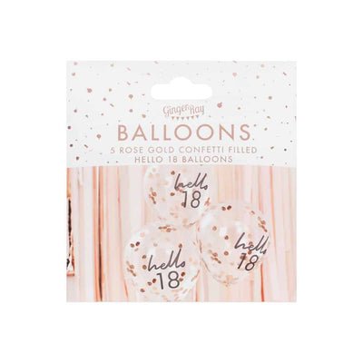 Hei 18-årsbursdagsballonger med konfetti
