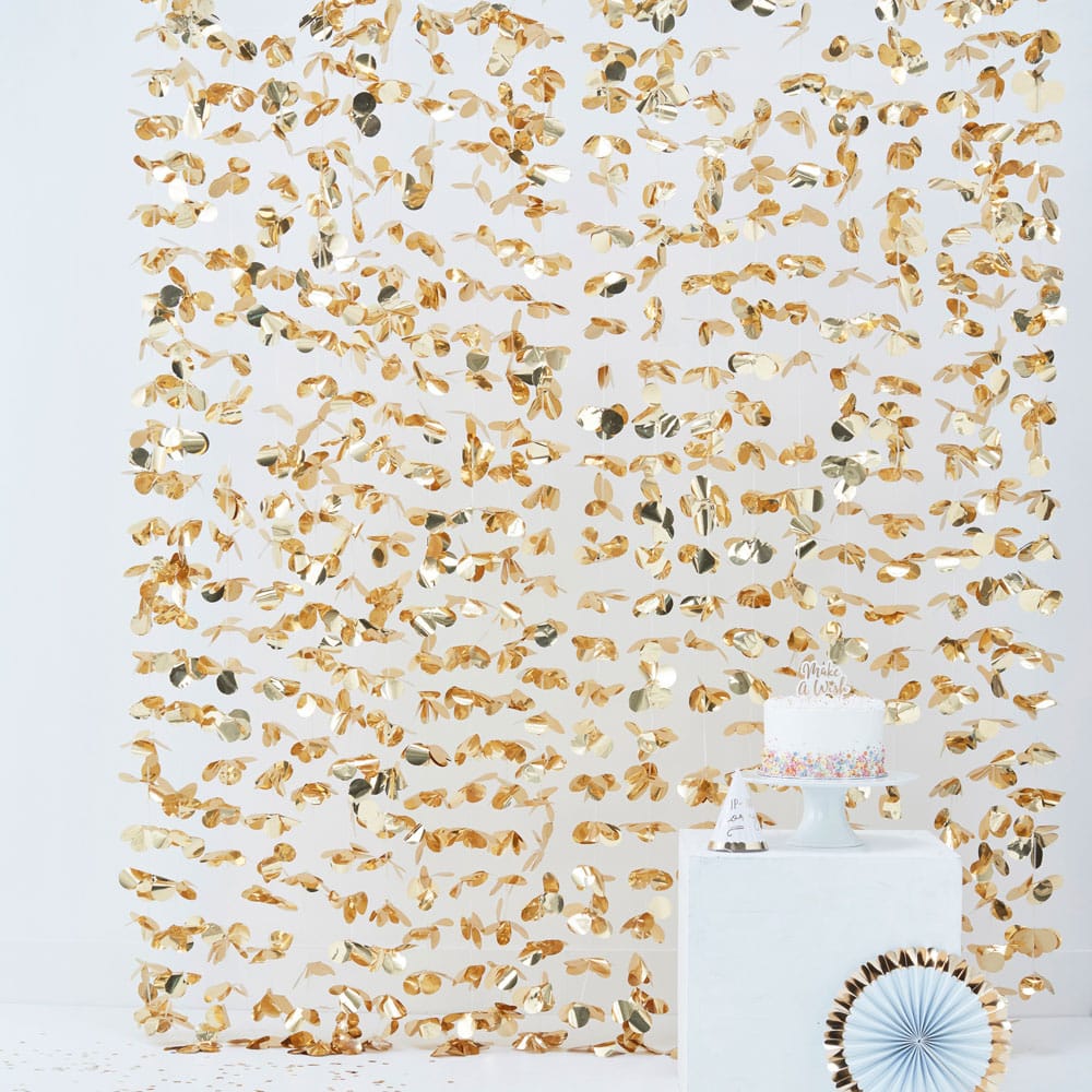 Gold-foiled floral background
