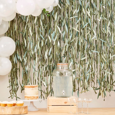 Hanging botanical leaves background