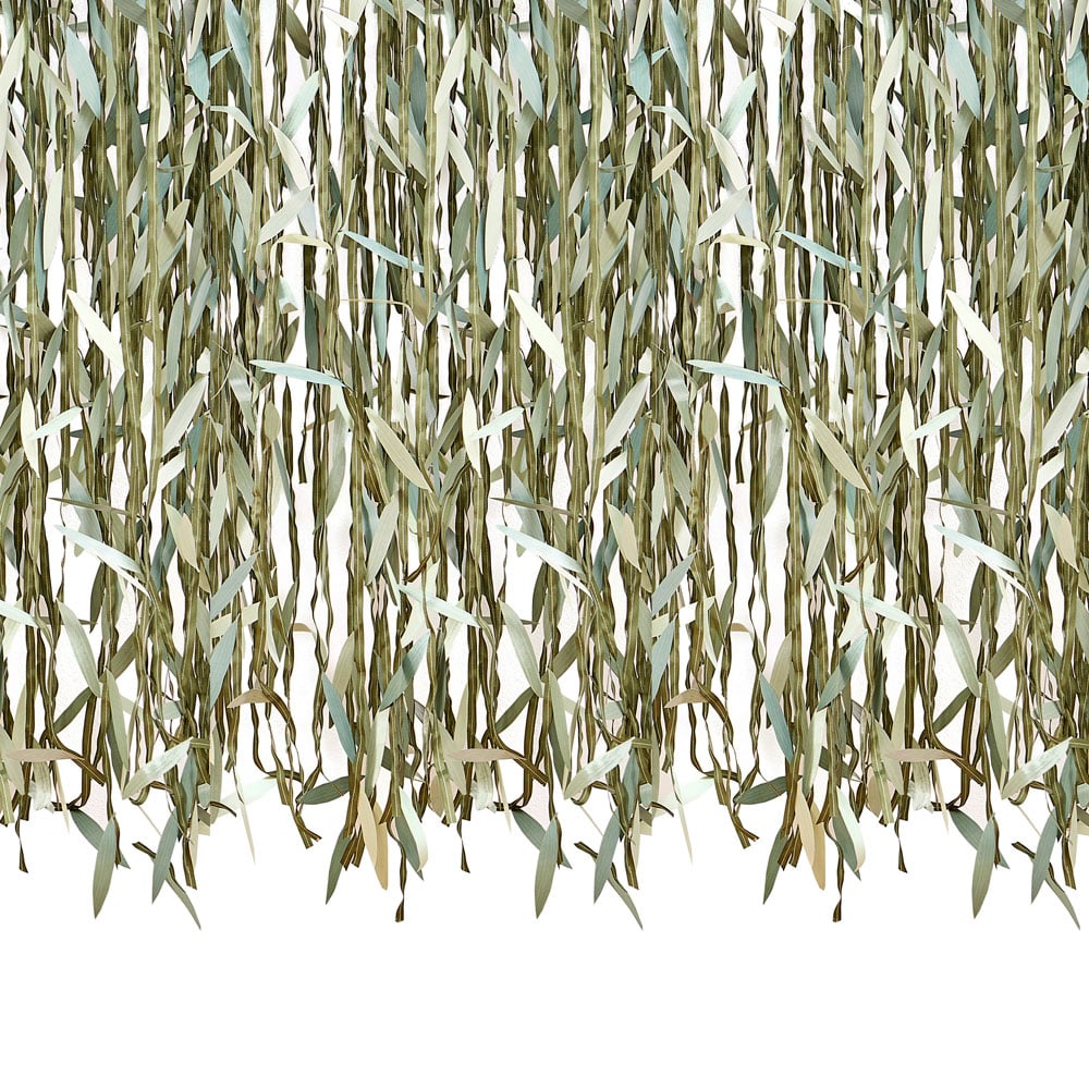 Hanging botanical leaves background