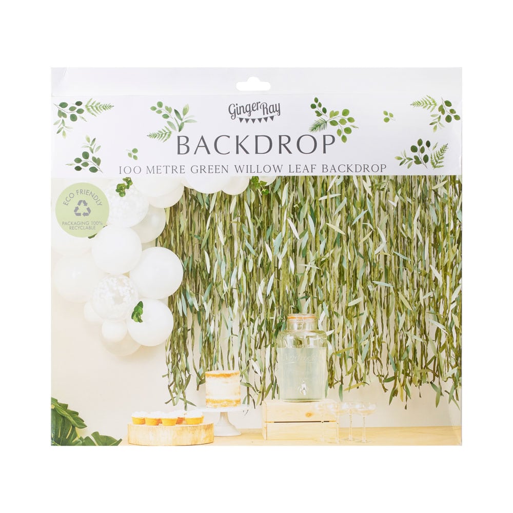 Hanging botanical leaves background