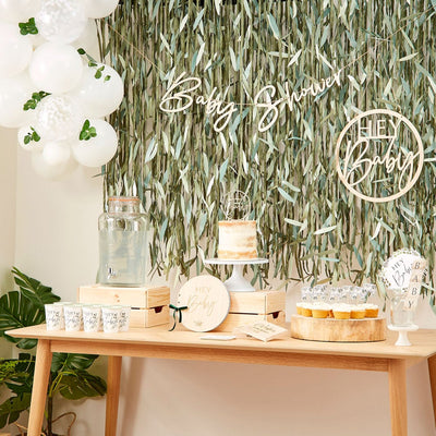 Hanging botanical leaves background