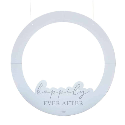 Round frame with customizable letters