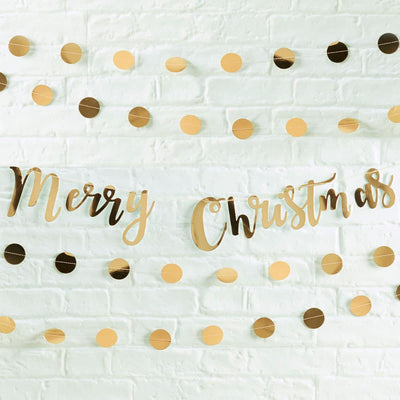 God jul-banner i gull