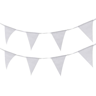 White fabric banner