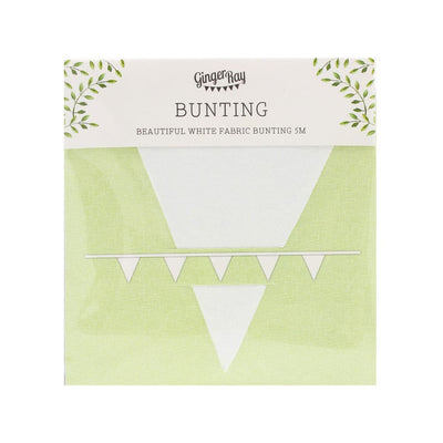 White fabric banner