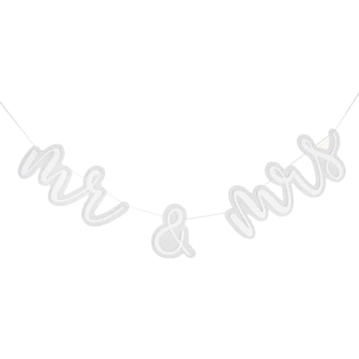 'Mr & Mrs' akryl bryllupsbanner