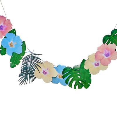 Flowers and palm banner