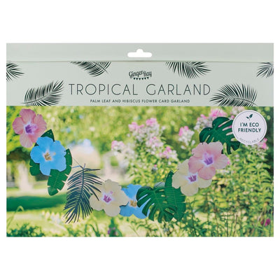 Flowers and palm banner